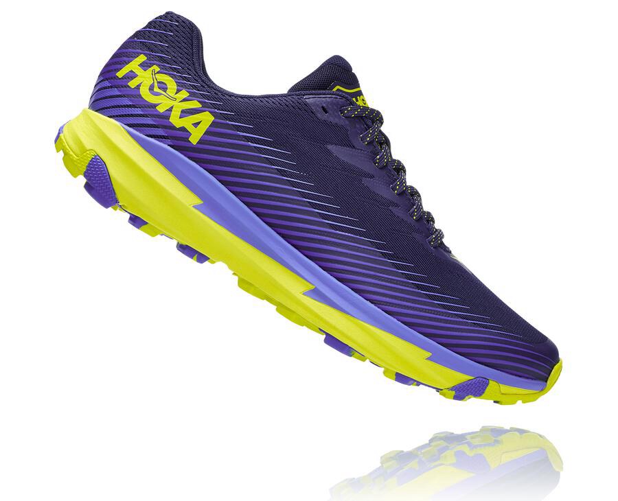 Zapatillas Trail Hoka One One Hombre - Torrent 2 - Azules/Verde - ZAE653240